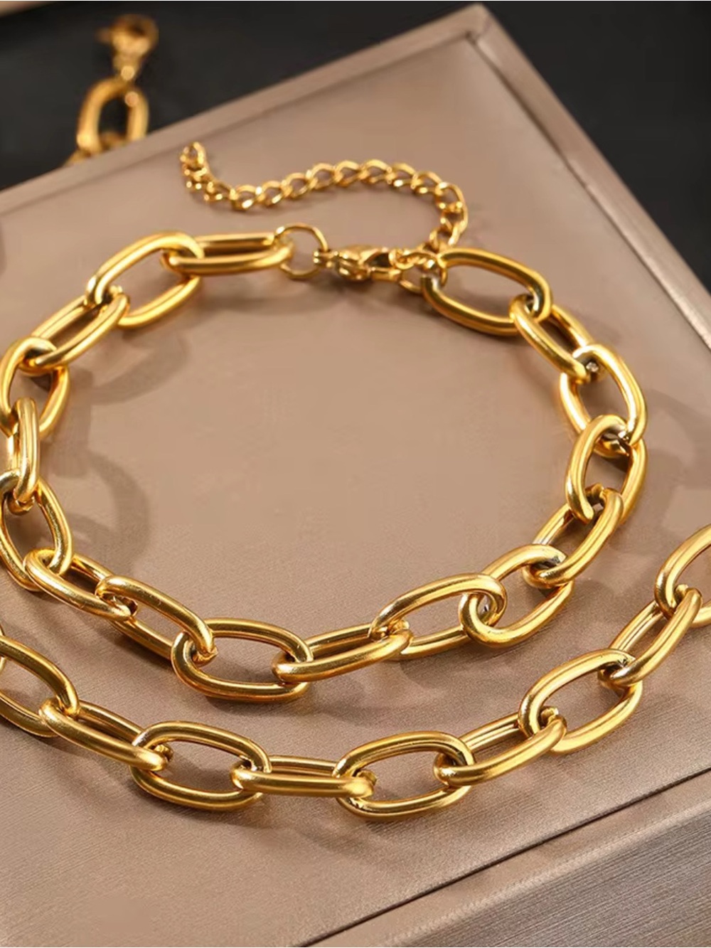 Gold Chain Link Bracelet - Women Jewelry